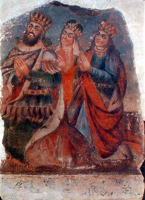 Святой цар Трдат, царица святая Ашхен и сестра царя княгиня святая Хосровидухт